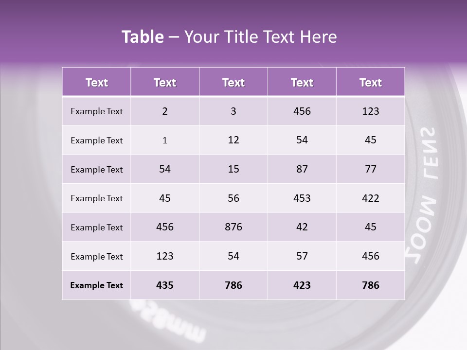 Camera Lens PowerPoint Template