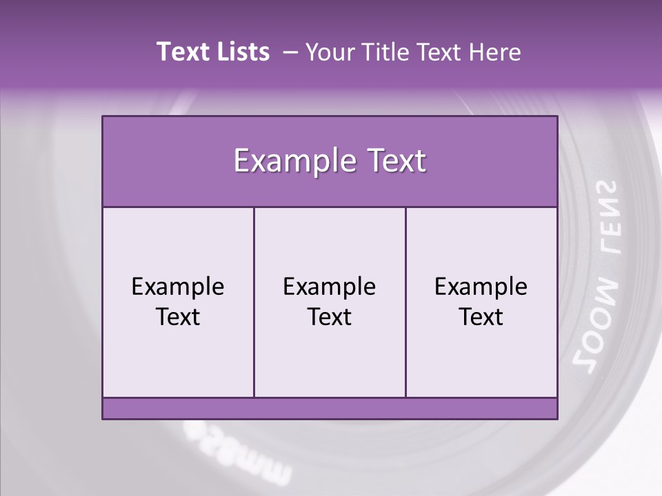 Camera Lens PowerPoint Template