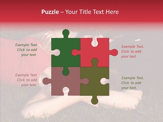 Man And Woman On The Grass PowerPoint Template
