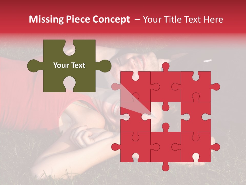 Man And Woman On The Grass PowerPoint Template