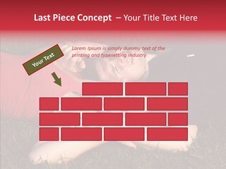 Man And Woman On The Grass PowerPoint Template