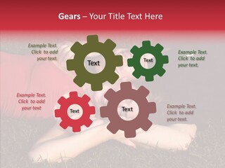 Man And Woman On The Grass PowerPoint Template