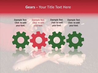 Man And Woman On The Grass PowerPoint Template