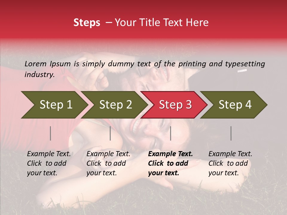 Man And Woman On The Grass PowerPoint Template