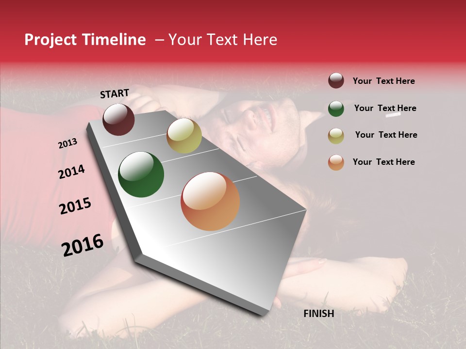 Man And Woman On The Grass PowerPoint Template