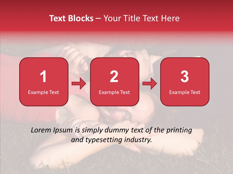 Man And Woman On The Grass PowerPoint Template