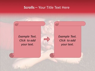 Man And Woman On The Grass PowerPoint Template