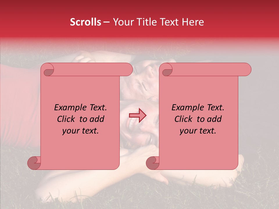 Man And Woman On The Grass PowerPoint Template