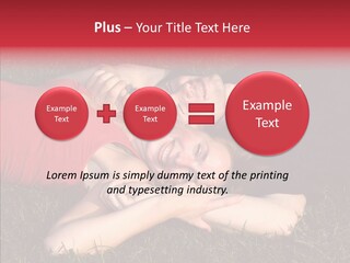 Man And Woman On The Grass PowerPoint Template