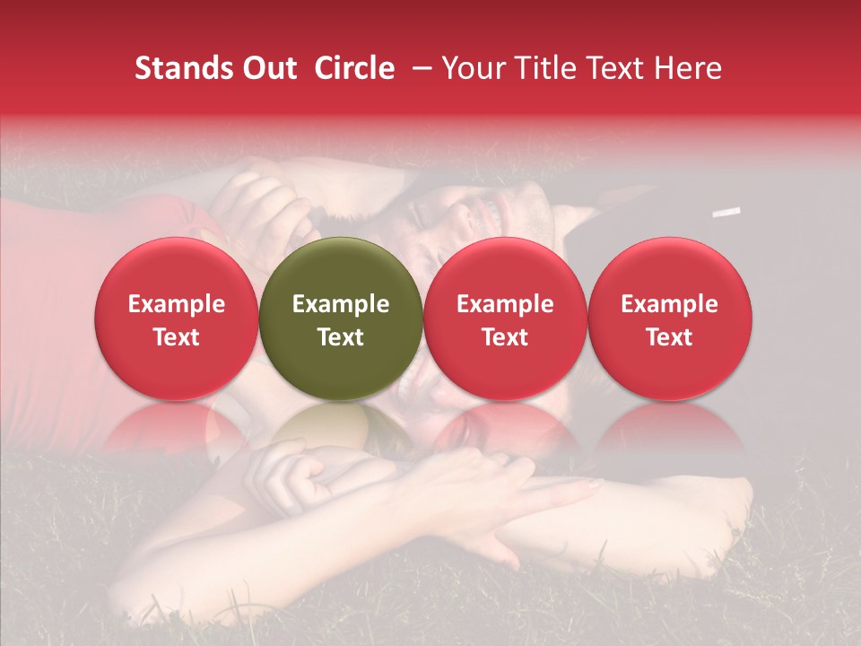 Man And Woman On The Grass PowerPoint Template