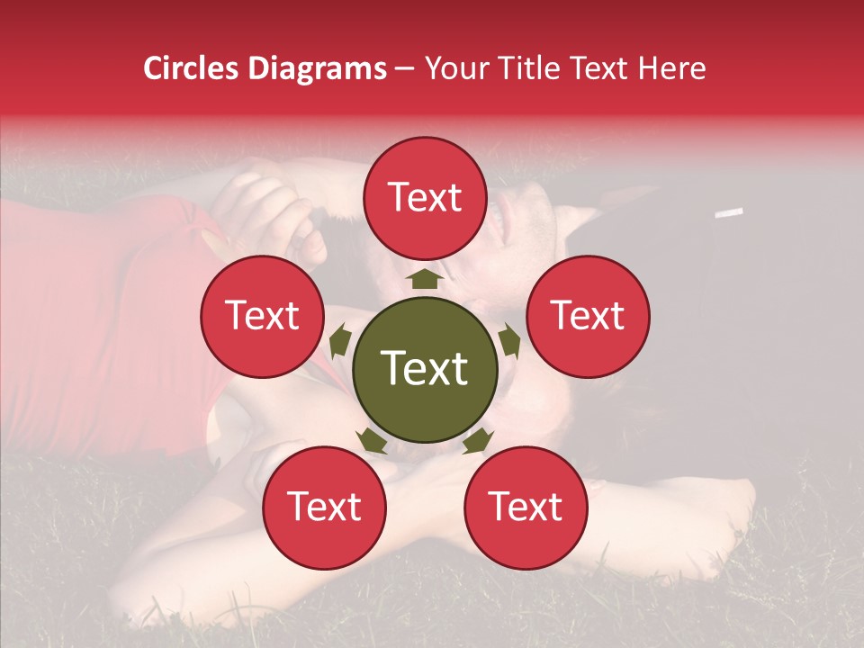 Man And Woman On The Grass PowerPoint Template