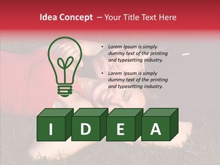 Man And Woman On The Grass PowerPoint Template