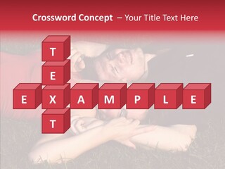 Man And Woman On The Grass PowerPoint Template