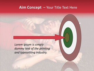 Man And Woman On The Grass PowerPoint Template