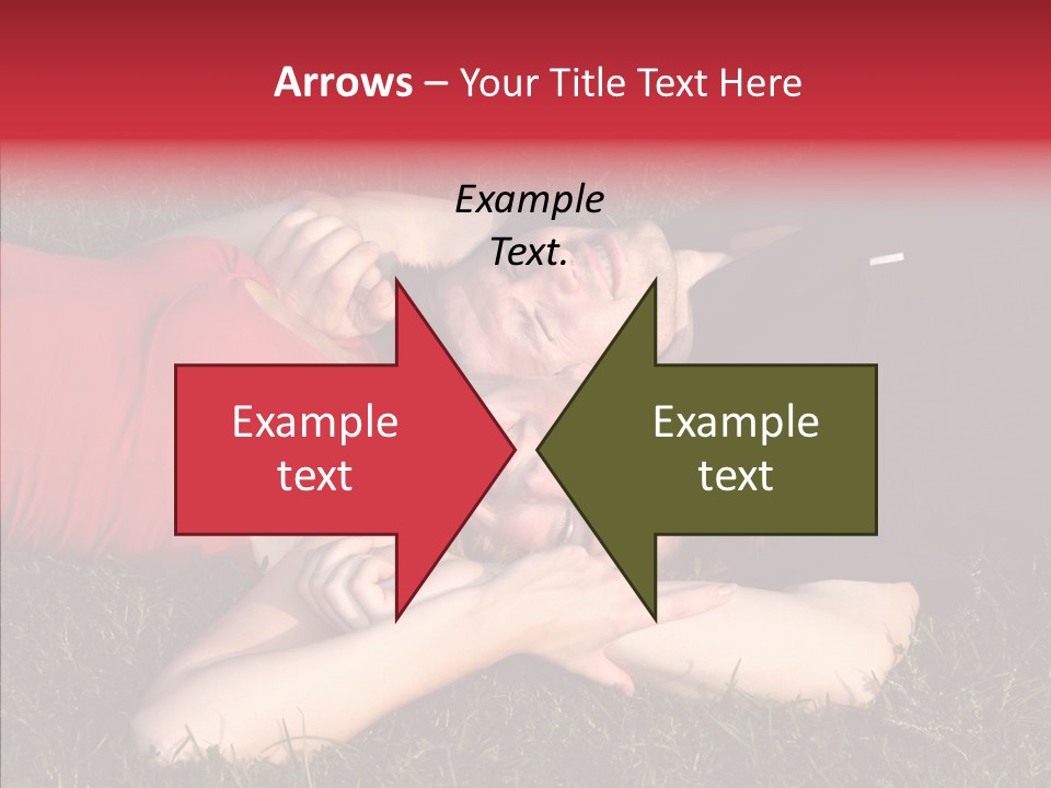 Man And Woman On The Grass PowerPoint Template