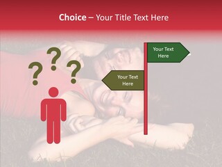Man And Woman On The Grass PowerPoint Template