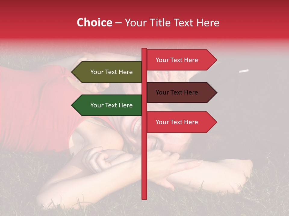 Man And Woman On The Grass PowerPoint Template