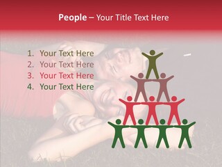 Man And Woman On The Grass PowerPoint Template
