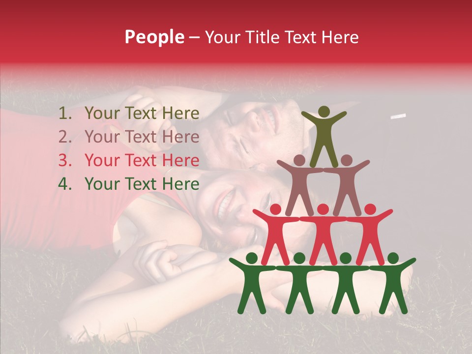 Man And Woman On The Grass PowerPoint Template