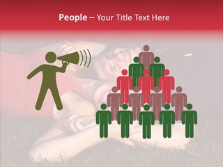 Man And Woman On The Grass PowerPoint Template