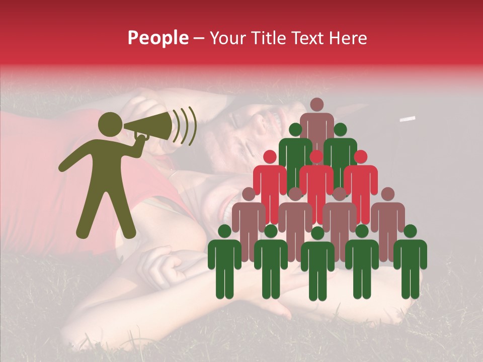 Man And Woman On The Grass PowerPoint Template