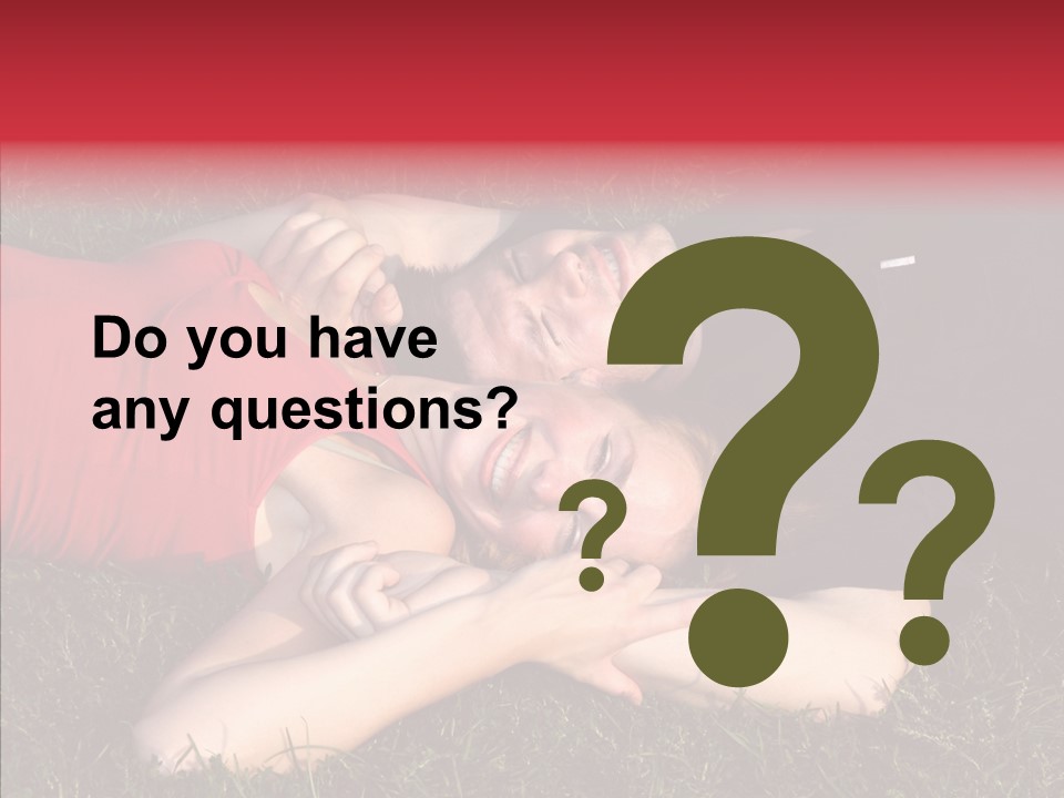 Man And Woman On The Grass PowerPoint Template