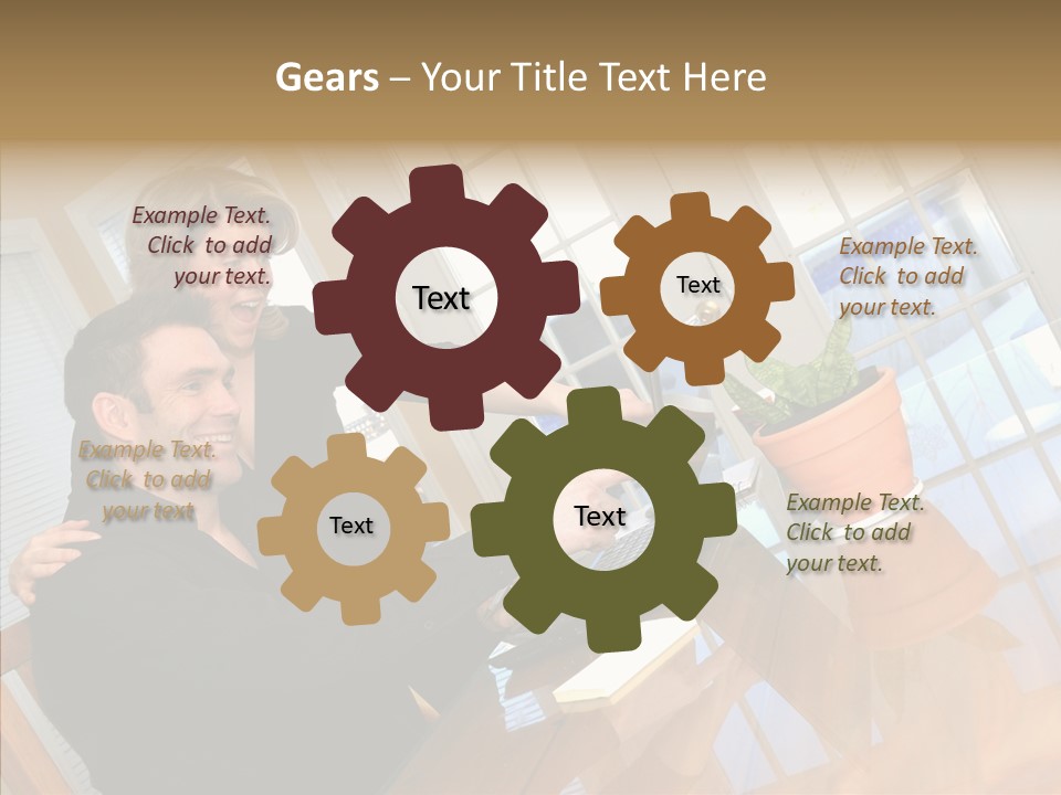 Human Room Toon PowerPoint Template