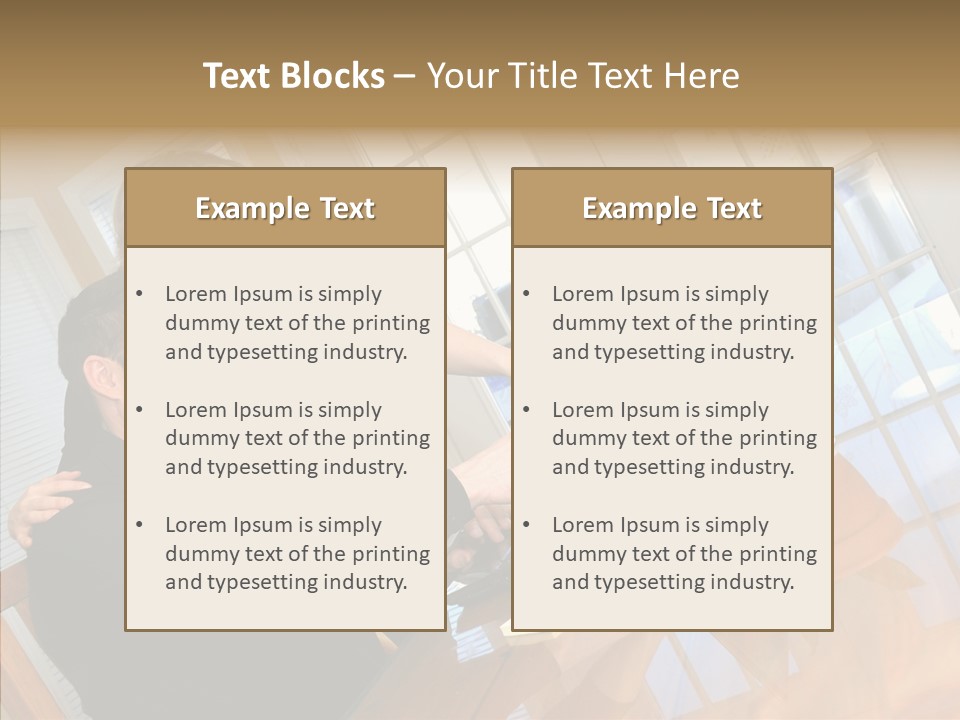 Human Room Toon PowerPoint Template