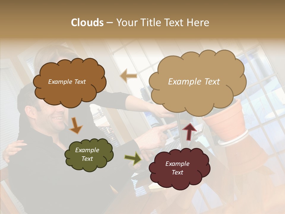 Human Room Toon PowerPoint Template