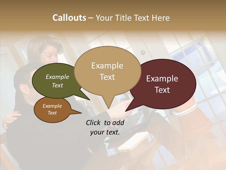 Human Room Toon PowerPoint Template