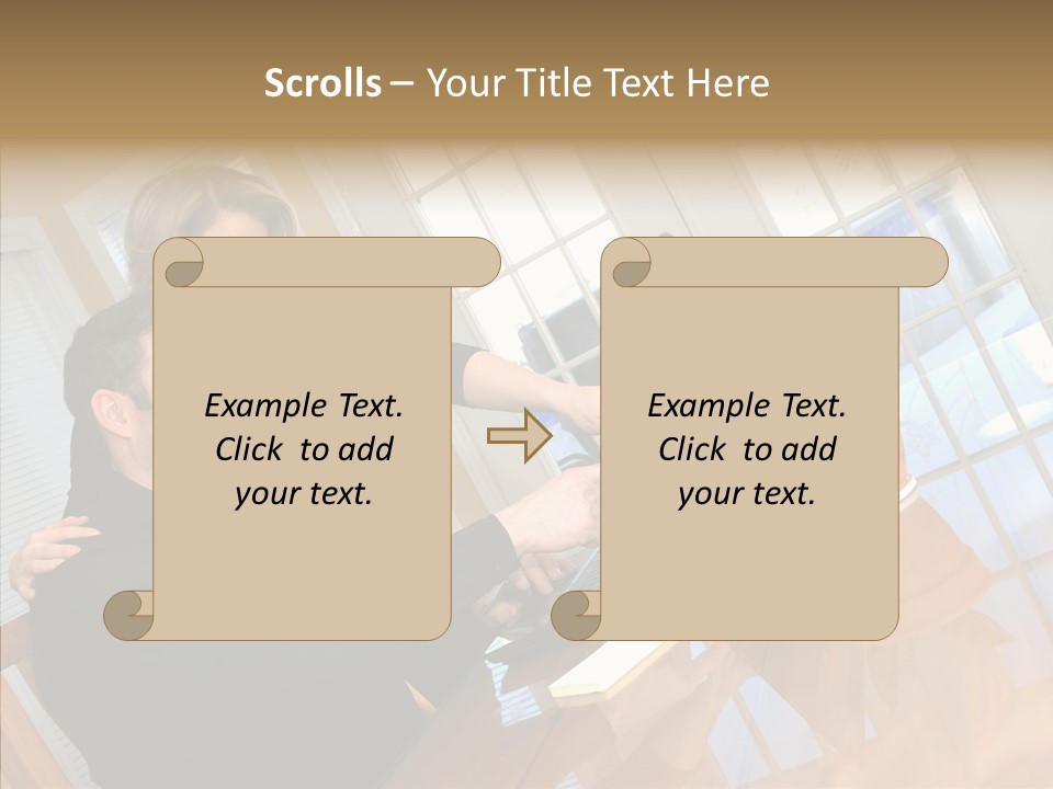 Human Room Toon PowerPoint Template