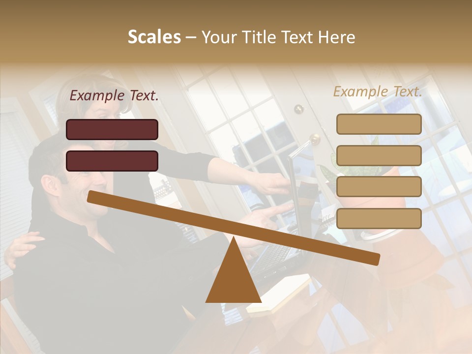 Human Room Toon PowerPoint Template