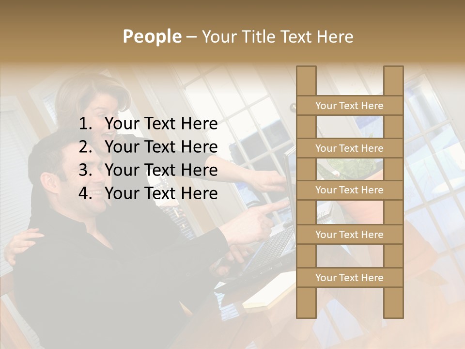 Human Room Toon PowerPoint Template