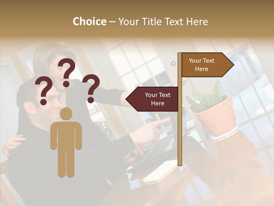 Human Room Toon PowerPoint Template