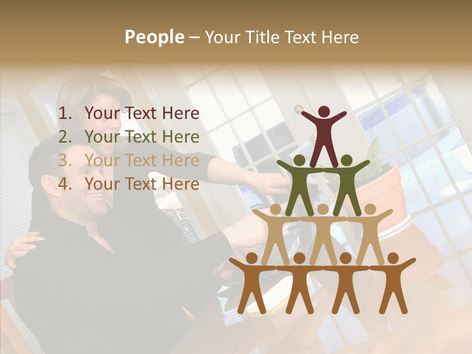 Human Room Toon PowerPoint Template