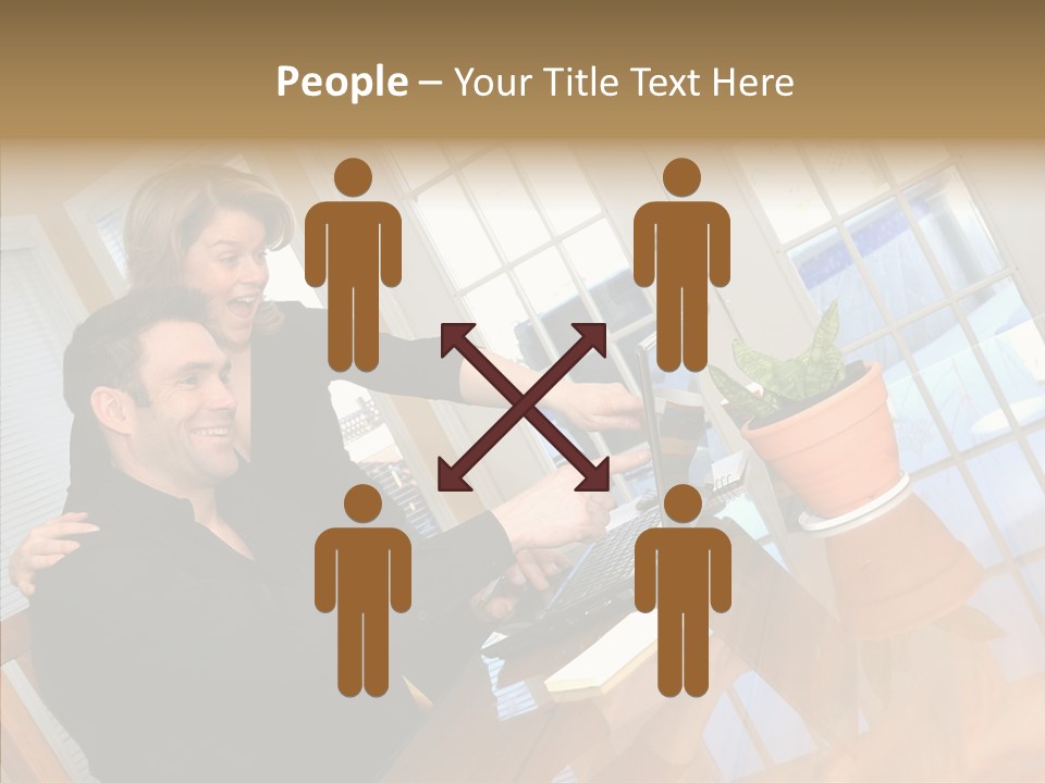 Human Room Toon PowerPoint Template