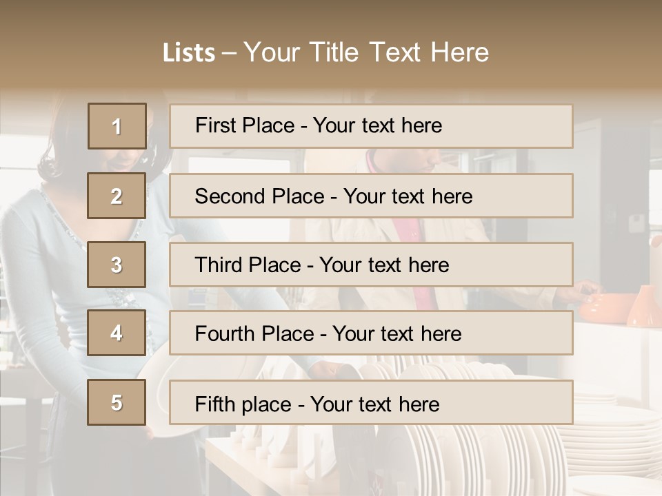 Blue Furniture Chair PowerPoint Template
