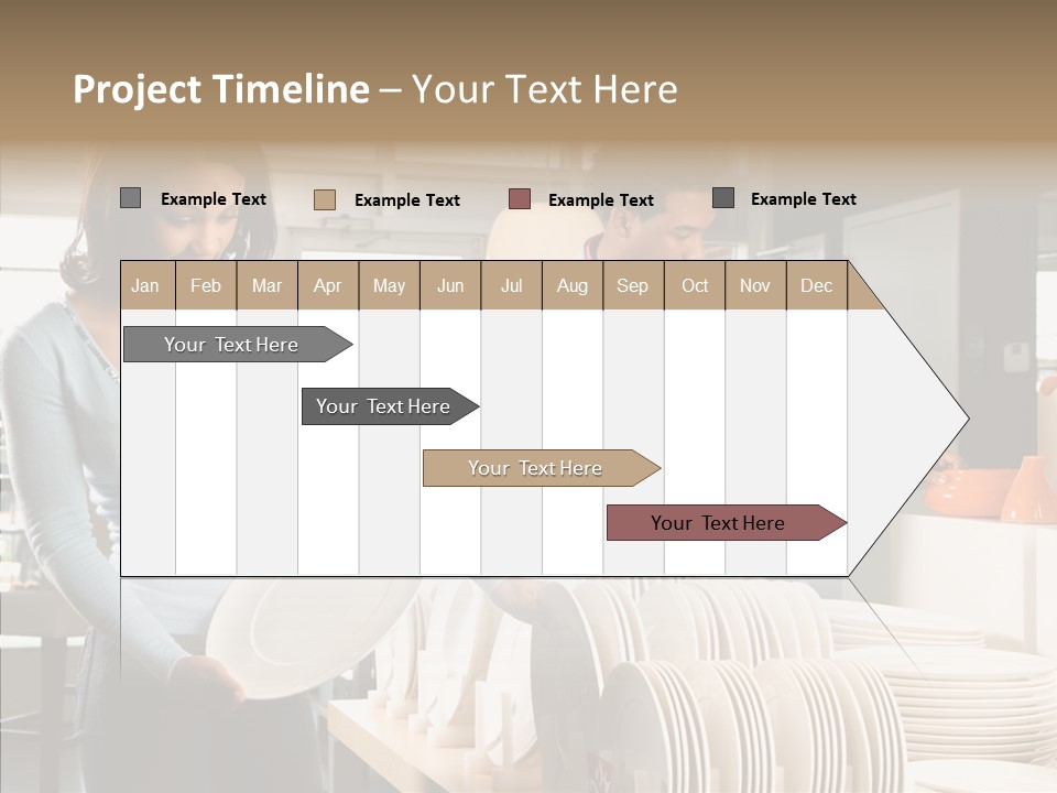 Blue Furniture Chair PowerPoint Template