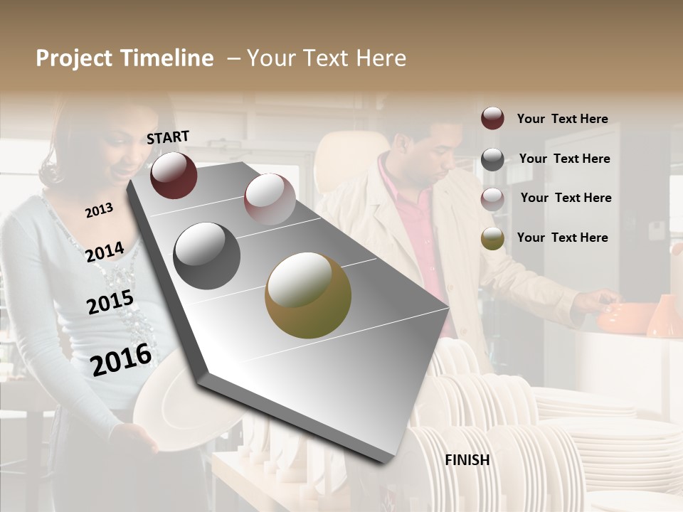 Blue Furniture Chair PowerPoint Template