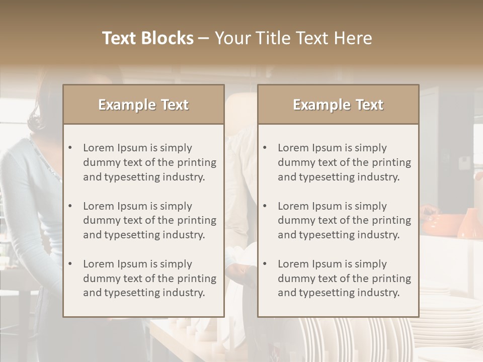 Blue Furniture Chair PowerPoint Template