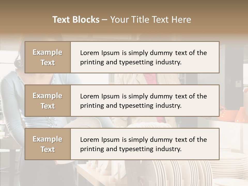 Blue Furniture Chair PowerPoint Template