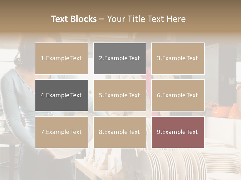Blue Furniture Chair PowerPoint Template