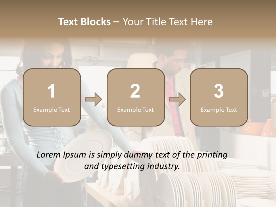 Blue Furniture Chair PowerPoint Template