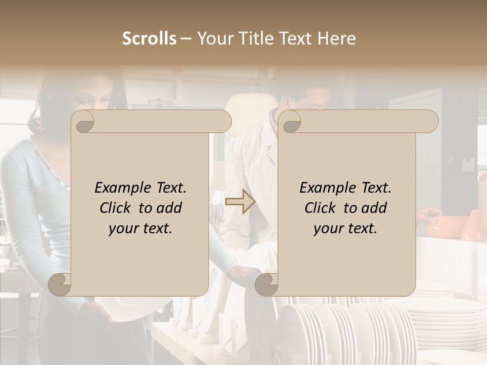Blue Furniture Chair PowerPoint Template
