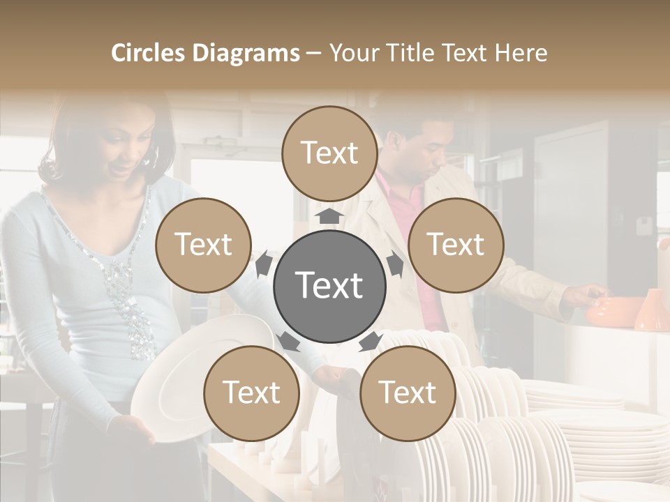 Blue Furniture Chair PowerPoint Template