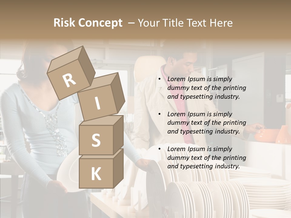 Blue Furniture Chair PowerPoint Template