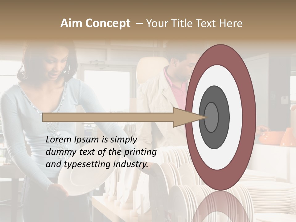 Blue Furniture Chair PowerPoint Template