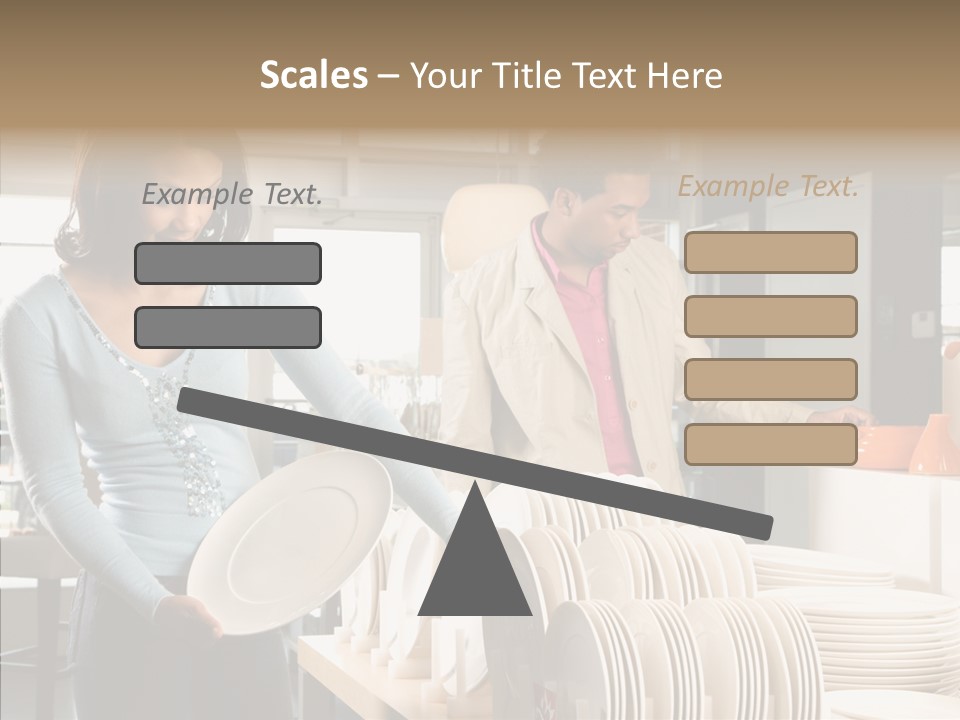 Blue Furniture Chair PowerPoint Template