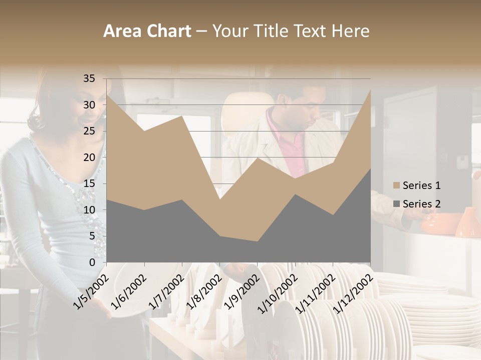 Blue Furniture Chair PowerPoint Template