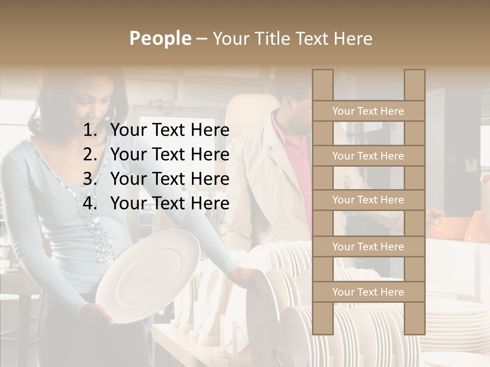 Blue Furniture Chair PowerPoint Template